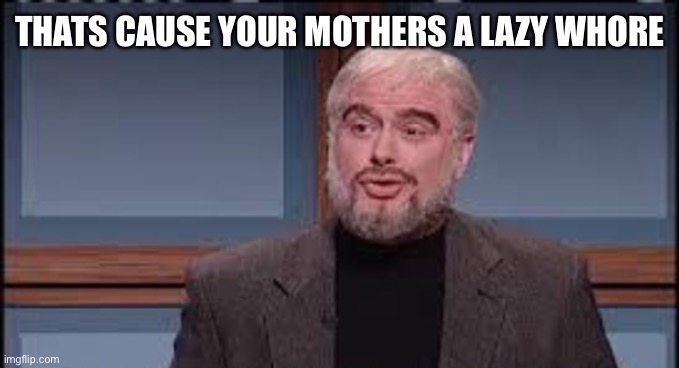 Trubec funny | THATS CAUSE YOUR MOTHERS A LAZY W**RE | image tagged in trubec funny | made w/ Imgflip meme maker
