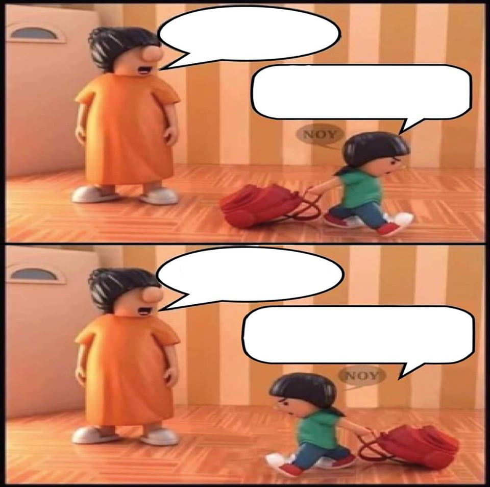 Mother & Son (Mag-ina / Mae-loog) Blank Meme Template