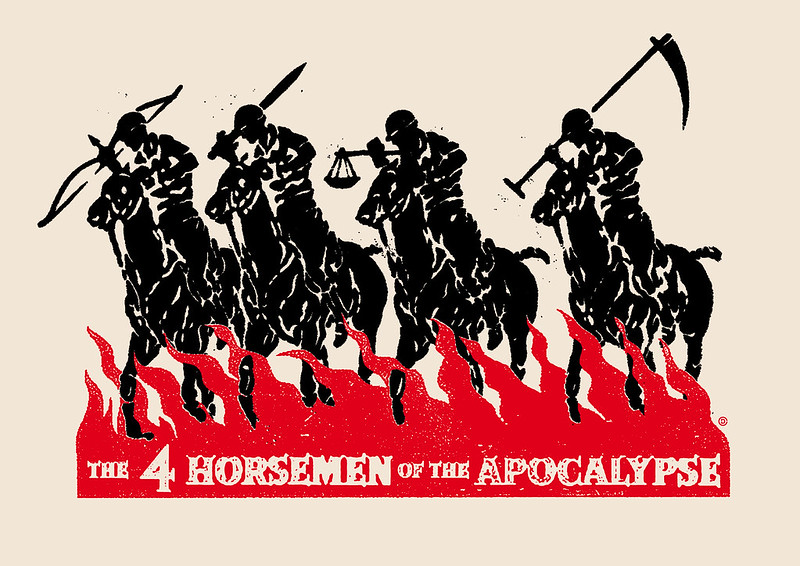 High Quality Four Horsemen of the Apocalypse Blank Meme Template