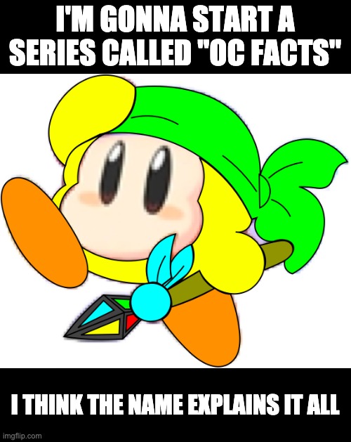 I'M GONNA START A SERIES CALLED "OC FACTS"; I THINK THE NAME EXPLAINS IT ALL | image tagged in dylan the waddle dee | made w/ Imgflip meme maker