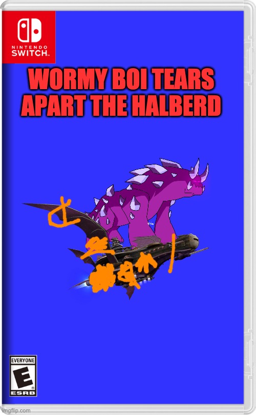 This is why you need to put up your shields when you park, Meta Knight. | WORMY BOI TEARS APART THE HALBERD | image tagged in nintendo switch | made w/ Imgflip meme maker