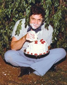 High Quality Johnny Cash Eating Cake Blank Meme Template