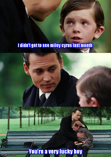 Finding Neverland | image tagged in funny,johnny depp,miley cyrus | made w/ Imgflip meme maker