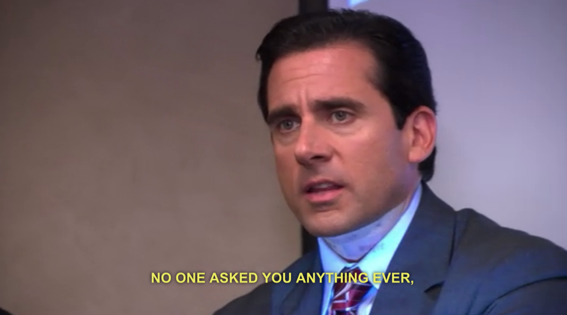 Micheal Scott Blank Meme Template