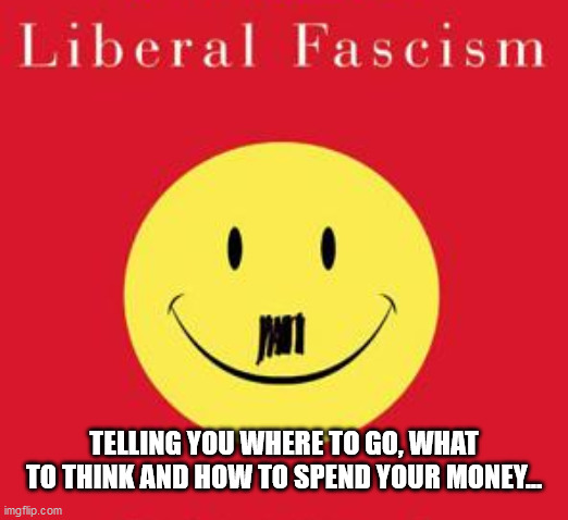 Liberal Fascism | TELLING YOU WHERE TO GO, WHAT TO THINK AND HOW TO SPEND YOUR MONEY... | image tagged in have a nice hitler,liberalism,democraction socialism | made w/ Imgflip meme maker