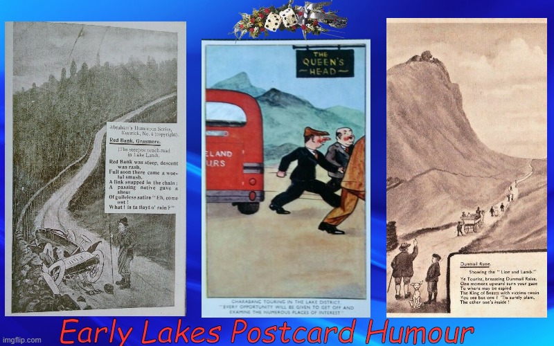 lakes fun | Early Lakes Postcard Humour | image tagged in lakes fun | made w/ Imgflip meme maker