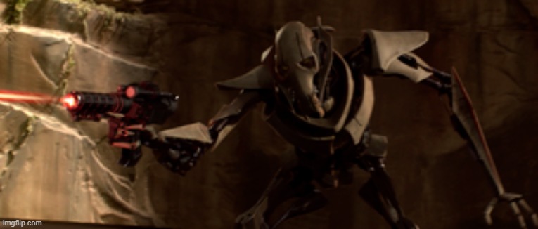 Shooting Grievous | image tagged in shooting grievous | made w/ Imgflip meme maker