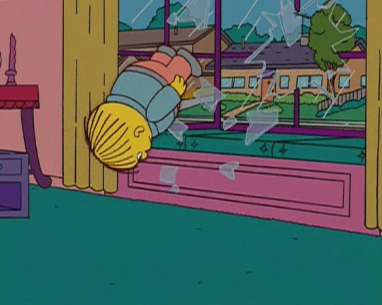 High Quality The Simpsons - Ralph Wiggum - window Blank Meme Template