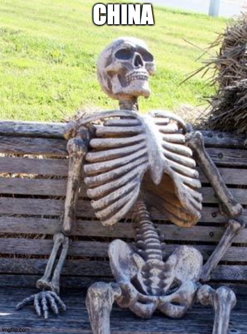 Waiting Skeleton | CHINA | image tagged in memes,waiting skeleton | made w/ Imgflip meme maker