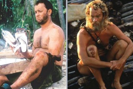 High Quality Tom Hanks castaway before after Blank Meme Template