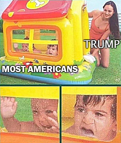 TRUMP; MOST AMERICANS | image tagged in merica | made w/ Imgflip meme maker