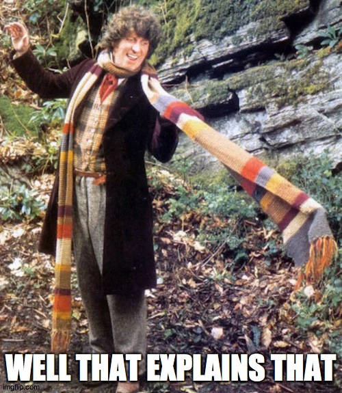 WHO APPROVED | WELL THAT EXPLAINS THAT | image tagged in scarf,drwho,covid,wuhan flu,chinese virus | made w/ Imgflip meme maker
