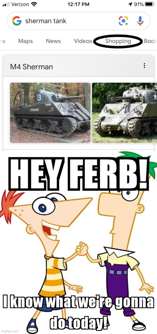 image tagged in tank,phineas and ferb | made w/ Imgflip meme maker