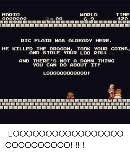 High Quality Mario Ric Flair asdC019 Blank Meme Template