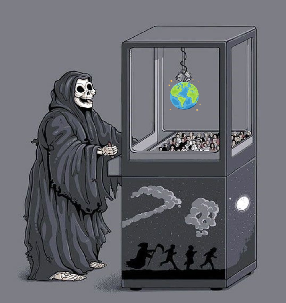 Grim Reaper Claw Machine Blank Meme Template