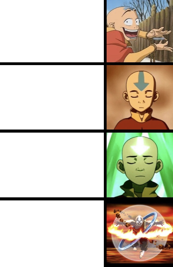 High Quality Expanding Aang Blank Meme Template