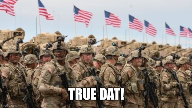 US Military | TRUE DAT! | image tagged in us military | made w/ Imgflip meme maker