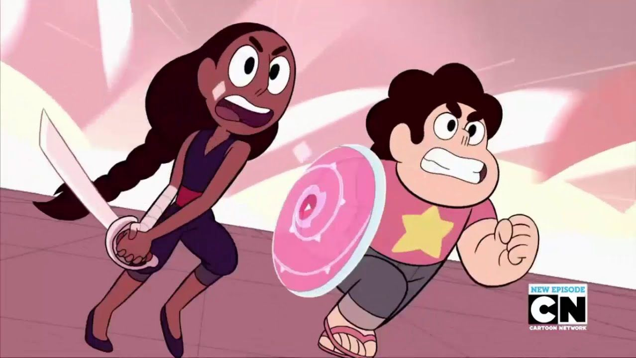 Steven and Connie fighting Blank Meme Template