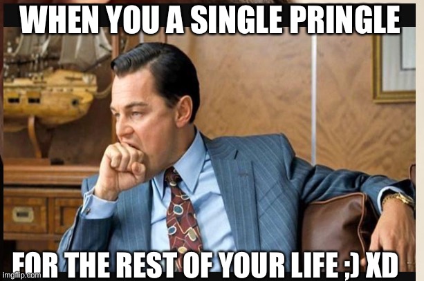 Single Pringle | WHEN YOU A SINGLE PRINGLE; FOR THE REST OF YOUR LIFE ;) XD | image tagged in single life | made w/ Imgflip meme maker