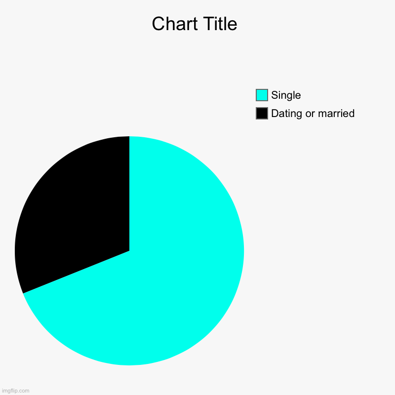 Dating or married , Single | image tagged in charts,pie charts | made w/ Imgflip chart maker