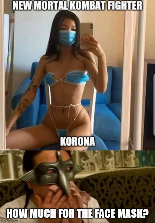 HOW MUCH FOR THE FACE MASK? | image tagged in hentai | made w/ Imgflip meme maker