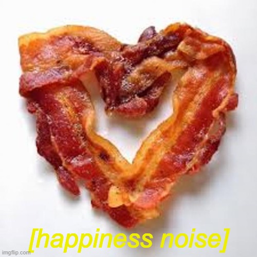 bacon | [happiness noise] | image tagged in bacon | made w/ Imgflip meme maker