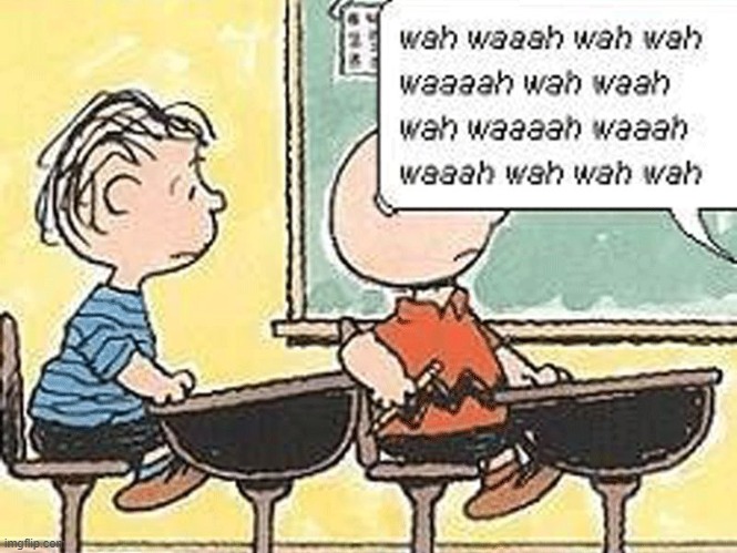 Charlie Brown teacher Blank Meme Template