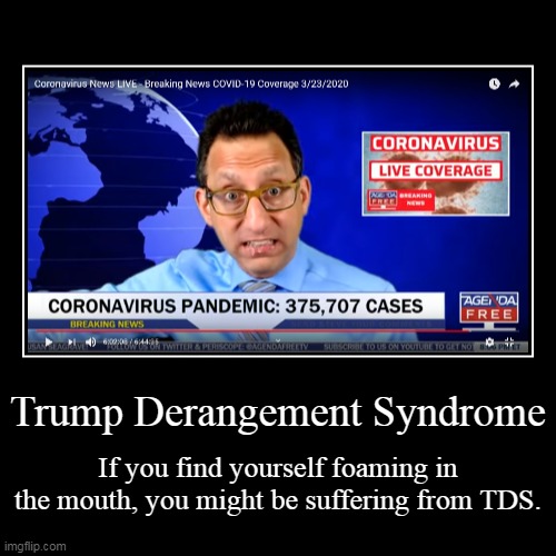 TDS Free TV | image tagged in funny,demotivationals,agenda,steve,aftv,trump derangement syndrome | made w/ Imgflip demotivational maker