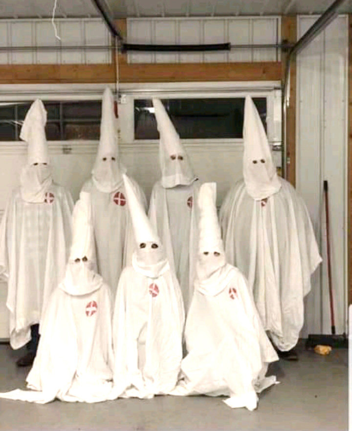 KKK Practices Social Distancing Blank Meme Template