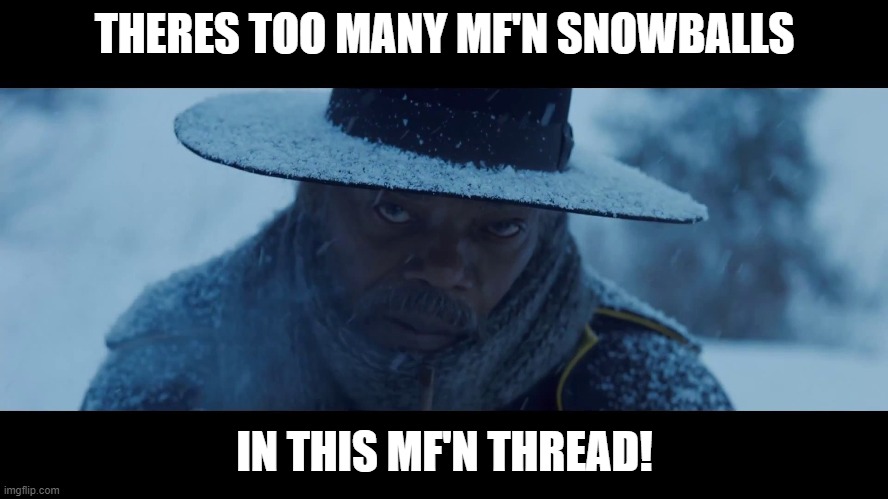 THERES TOO MANY MF'N SNOWBALLS; IN THIS MF'N THREAD! | made w/ Imgflip meme maker