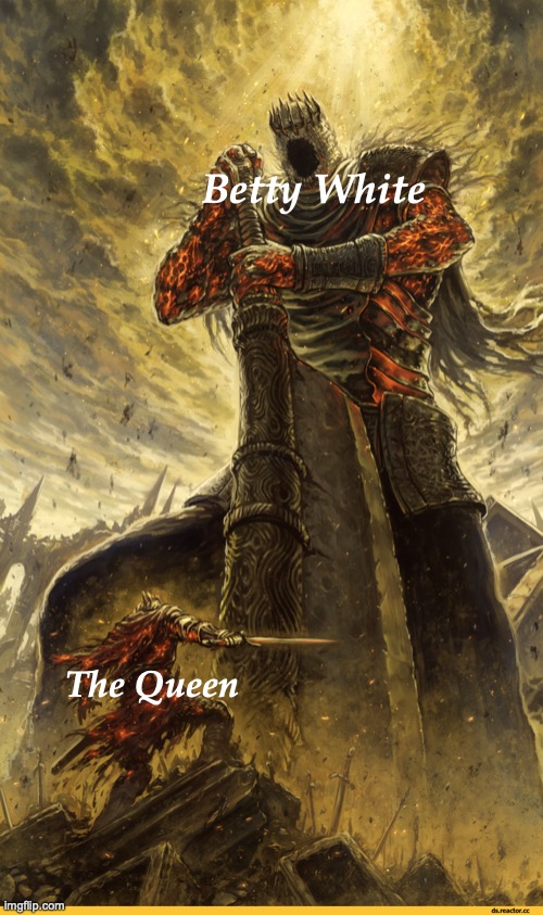 Fantasy Painting | Betty White; The Queen | image tagged in fantasy painting | made w/ Imgflip meme maker