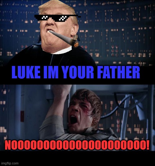 Star Wars No | LUKE IM YOUR FATHER; NOOOOOOOOOOOOOOOOOOOOO! | image tagged in memes,star wars no | made w/ Imgflip meme maker