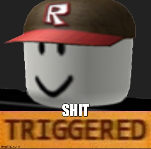 Roblox Triggered | SHIT | image tagged in roblox triggered | made w/ Imgflip meme maker