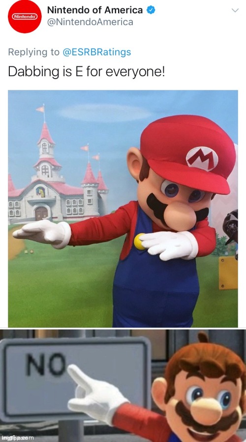Just...why | image tagged in mario no sign | made w/ Imgflip meme maker