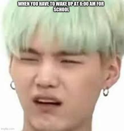 aRMY??? | WHEN YOU HAVE TO WAKE UP AT 6:00 AM FOR 
SCHOOL | image tagged in army | made w/ Imgflip meme maker
