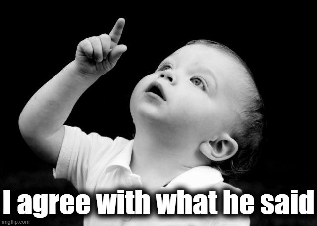 Look Up | I agree with what he said | image tagged in look up | made w/ Imgflip meme maker