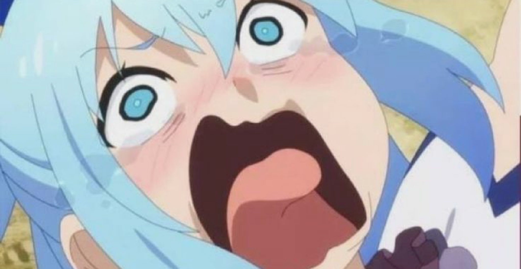 Aqua screaming meme