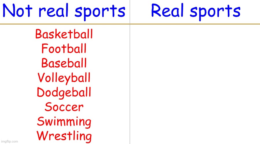 Real sports | image tagged in real sports | made w/ Imgflip meme maker