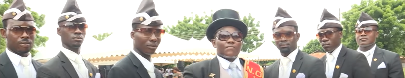 High Quality Ghana's dancing pallbearers Blank Meme Template