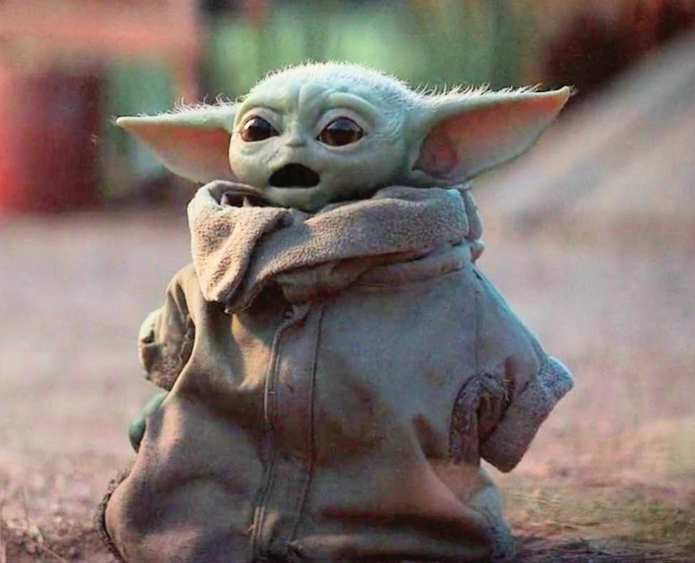 Baby Yoda shout out Blank Meme Template