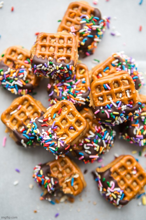Chocolate Sprinkle Pretzels | made w/ Imgflip meme maker