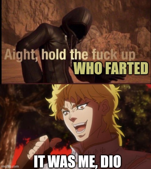 WHO FARTED IT WAS ME, DIO | image tagged in but it was me dio | made w/ Imgflip meme maker