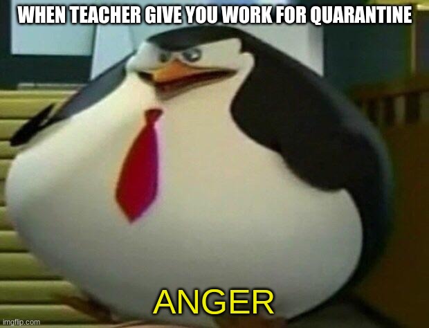 Anger | WHEN TEACHER GIVE YOU WORK FOR QUARANTINE; ANGER | image tagged in anger | made w/ Imgflip meme maker