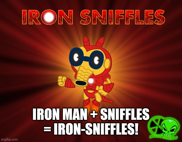 Iron-Sniffles! (HTF Fanmade) | IRON MAN + SNIFFLES = IRON-SNIFFLES! | image tagged in happy tree friends,avengers,iron man | made w/ Imgflip meme maker