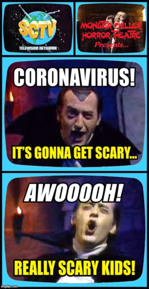 Count Floyd (Joe Flaherty) ~ SCTV | image tagged in memes,coronavirus,politics,sctv,count floyd | made w/ Imgflip meme maker