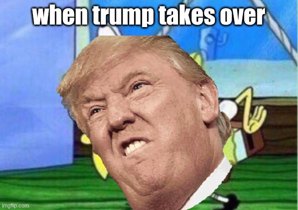 when trump takes over | image tagged in donald trump | made w/ Imgflip meme maker