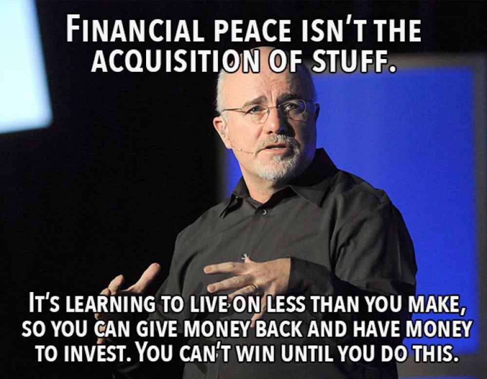 High Quality Dave Ramsey quote Blank Meme Template