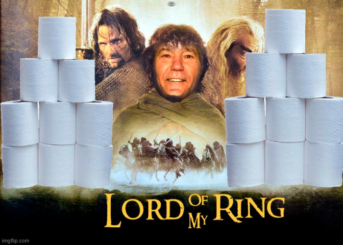lord of my ring | LORD OF MY RING | image tagged in lord of my ring,toilet paper,kewlew | made w/ Imgflip meme maker
