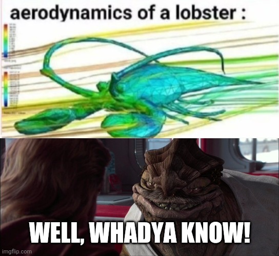 WELL, WHADYA KNOW! | image tagged in well wadya know,memes,lobster | made w/ Imgflip meme maker