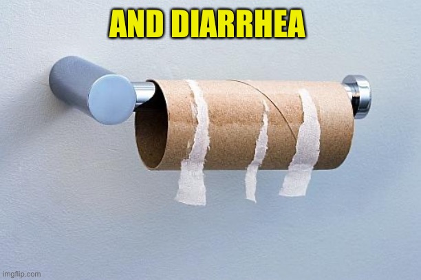 No More Toilet Paper | AND DIARRHEA | image tagged in no more toilet paper | made w/ Imgflip meme maker